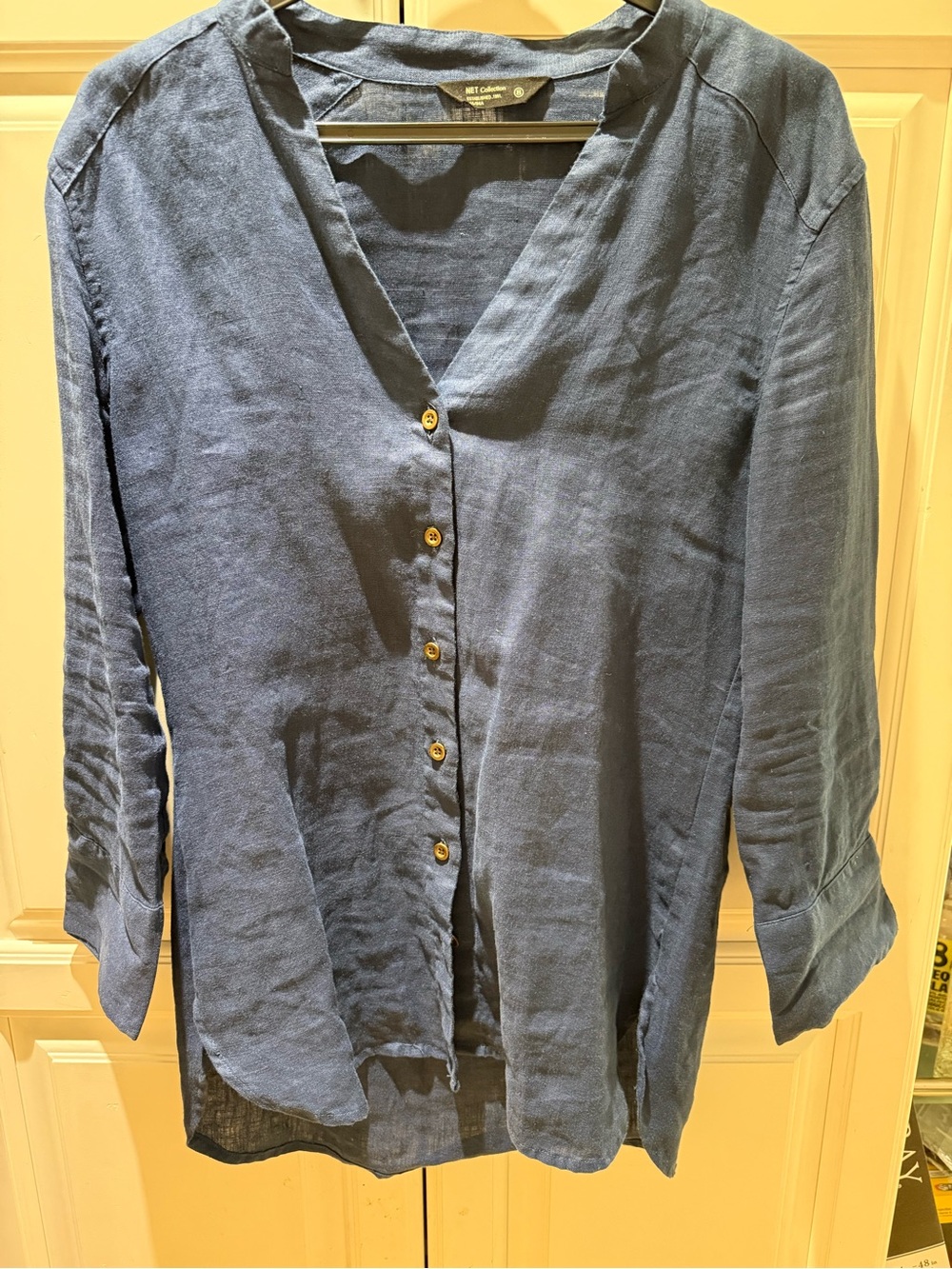 NET Collection Navy Linen shirt